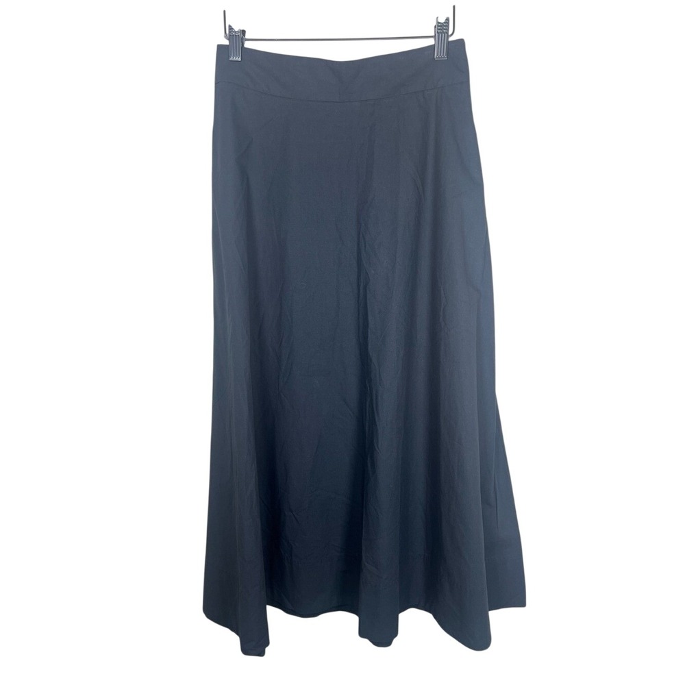 NWT Banana Republic‎ Black 100% Cotton A-Line Maxi Skirt Size 2